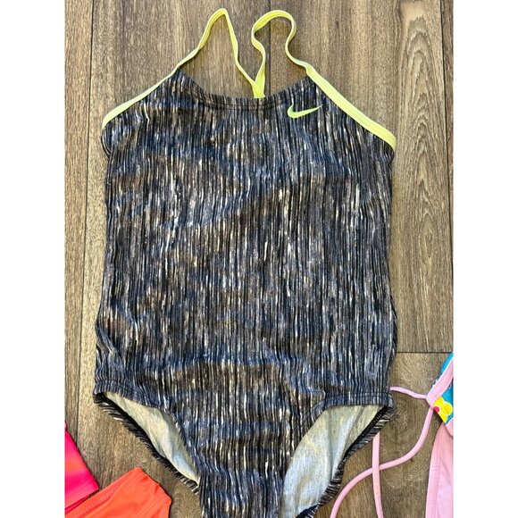 GIRLS SUMMER LOT SWIMWEAR SIZE 7-8 MULTICOLORED SWIMSET ONE PIECE - Picture 3 of 7